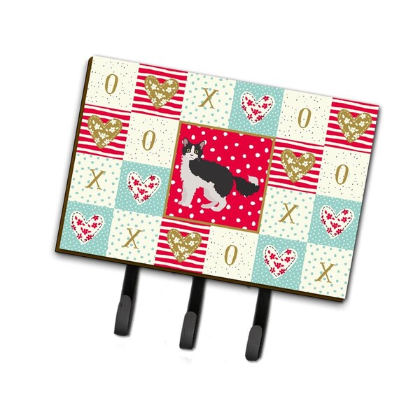 Carolines Treasures 6 x 2 x 9 in. La Perm No.1 Cat Love Leash or Key Holder CK5636TH68 - main